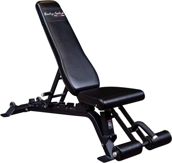 BODY SOLID ADJUSTABLE BENCH - FLAT / INCLINE / DECLINE - COMMERCIAL RATED
